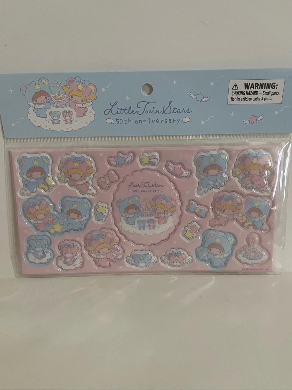 Sanrio Little Twin Stars 50th Anniversary Puffy Sticker Sheet